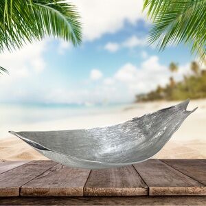 Michael Aram Metal Palm Leaf Centerpiece.